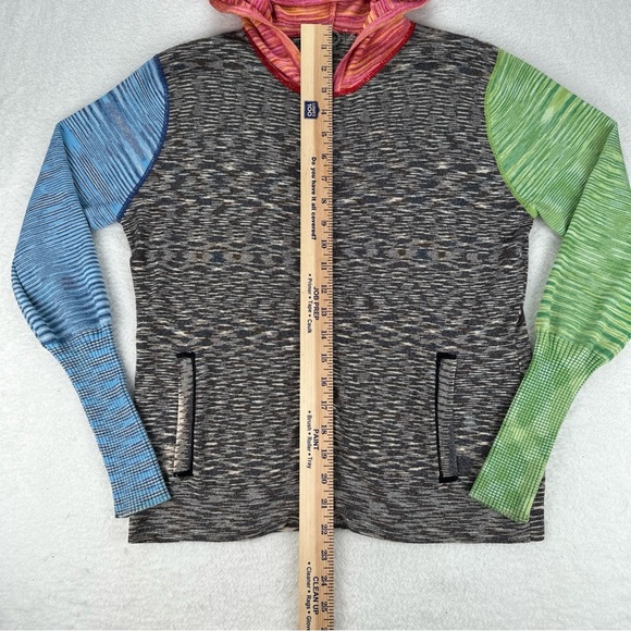 Anthropologie One Girl Who Womens Lg Jacket Zip Front Hooded Hoodie Y2K Boho - Picture 8 of 13